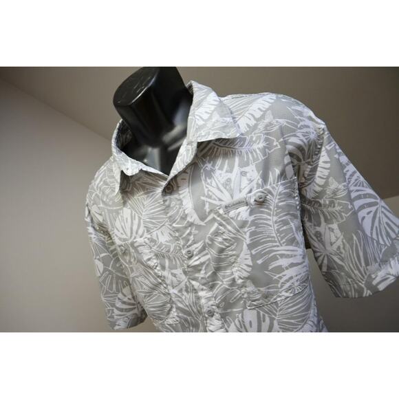 Columbia Vented Fishing Shirt Floral Omni-Shade Camp Shirt Mens Sz XL - Picture 2 of 11